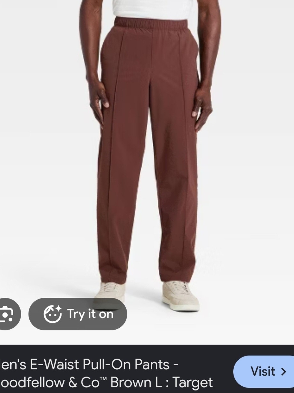 Goodfellow & Co Brown E-Waist Pull-On Joggers
